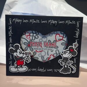 Disney Mickey and Minnie Black and Red Photo Frame